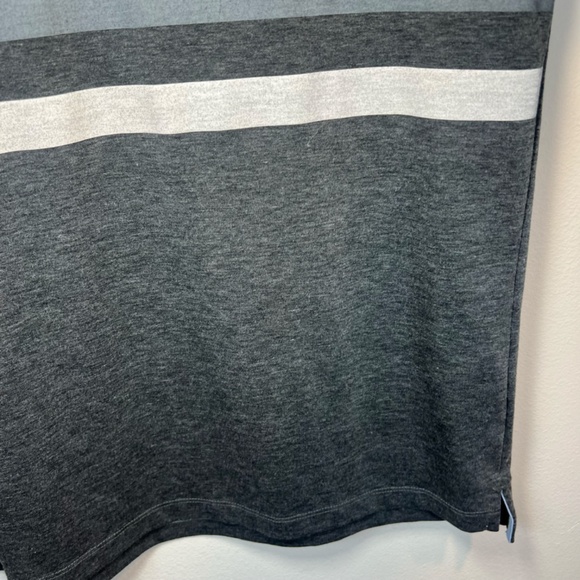 Nike Golf TR Dry Striped Polo Shirt Gray Short Sleeve DriFit Standard Fit Medium - Picture 6 of 11